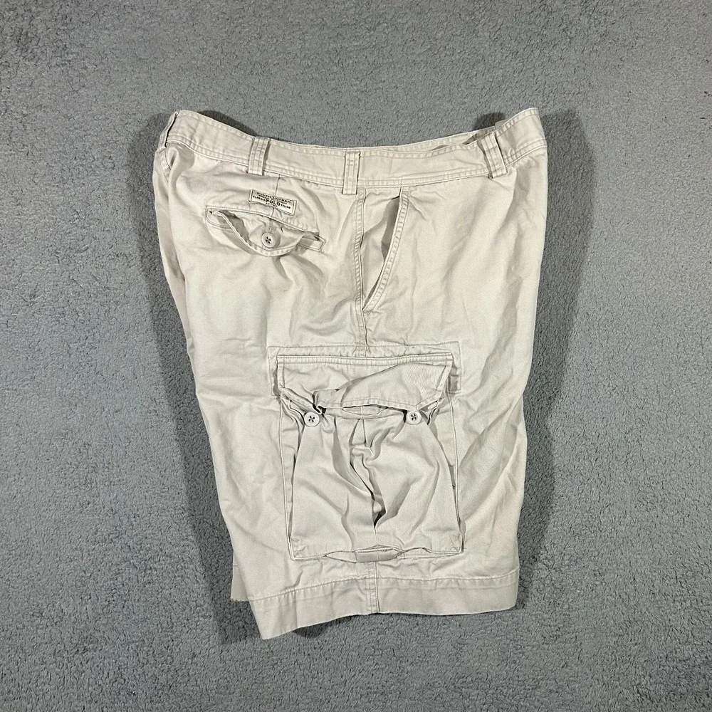 Vintage Polo Ralph Lauren Cargo Shorts Men's 36 Khaki Work Utility Y2K #3677